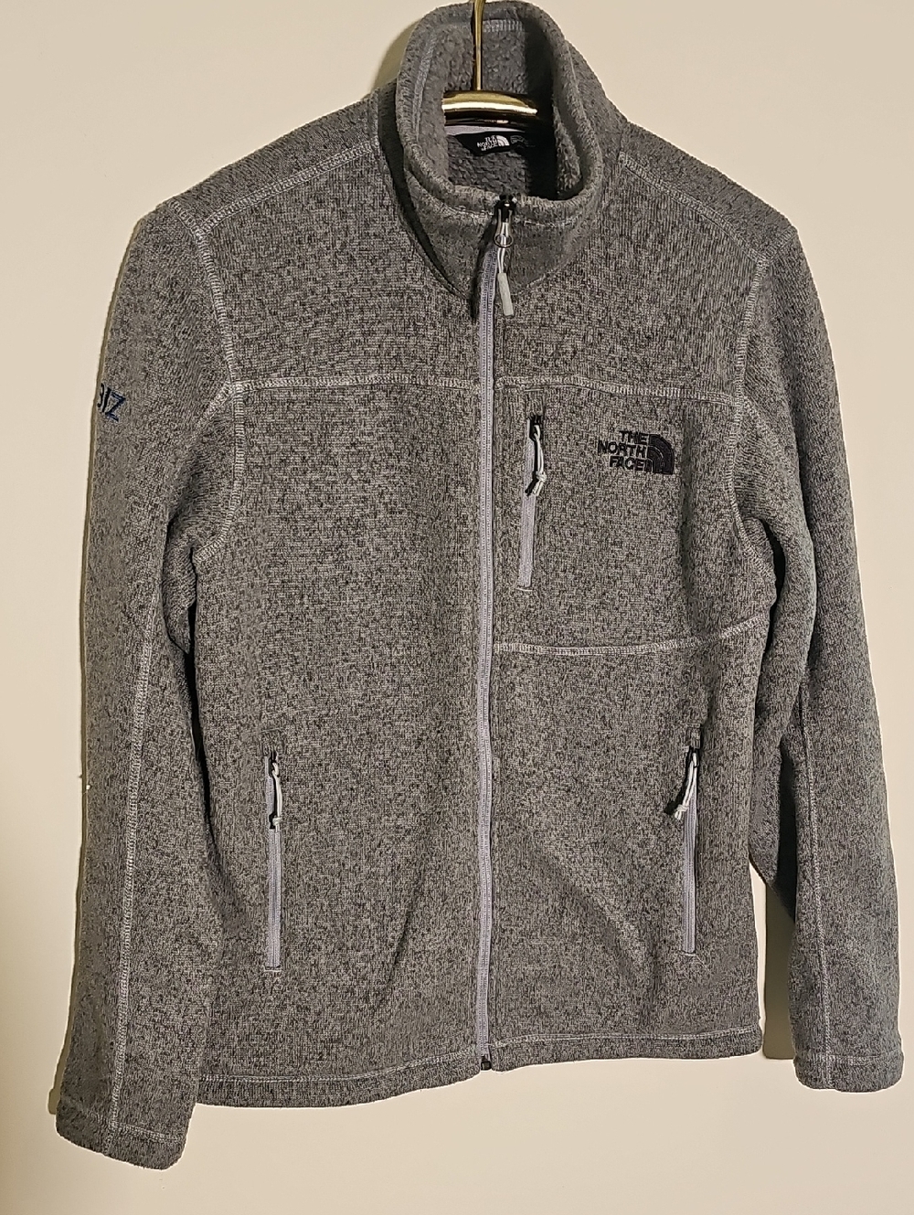 The North Face Gordon Lyons Zip Jacket Mens Size S Gray Heather Fleece NF0A3LH7